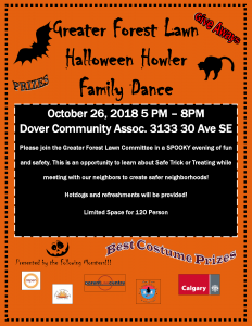 Greater Forest Lawn Halloween Howler Family Dance @ Dover Community Association
