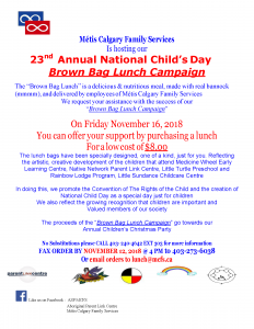 23nd Annual National Child’s Day Brown Bag Lunch Campaign