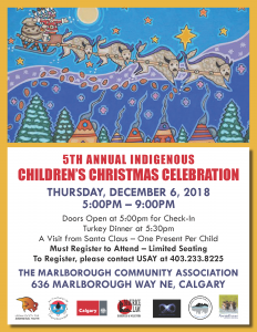 5th Annual Indigenous Children’s Christmas Celebration @ The Marlborough Community Association