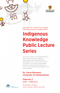 Indigenous Knowledge Public Lecture Series @ University of Calgary Downtown Campus Event Centre