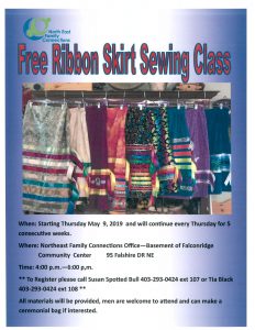 FREE RIBBON SKIRT SEWING CLASS with North East Family Connections