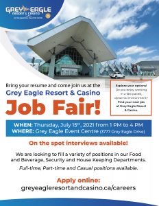 Grey Eagle Resort & Casino Job Fair @ Grey Eagle Event Centre