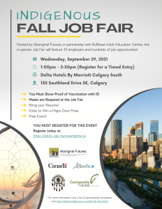 Indigenous Fall Job Fair | Aboriginal Futures & Bullhead Adult Education Centre @ Delta Hotels by Marriott Calgary South